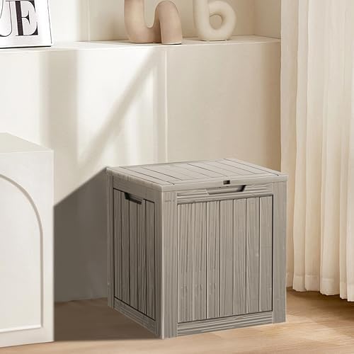 35 gallon resin deck box, waterproof outdoor storage, view 9