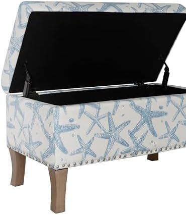 linon stephanie cream and light blue starfish fully, view 17
