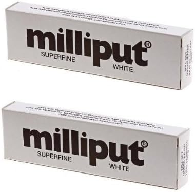 2 x Milliput Superfine 2-Part Self Hardening Putty, White
