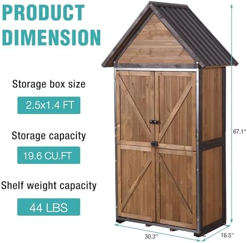 outdoor storage cabinet,garden shed with metal frame adjustable on a desk or shelf