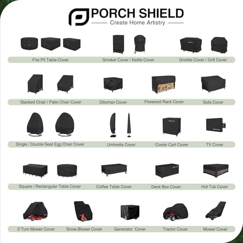 porch shield patio deck box cover (upgrade), 50, front angle view