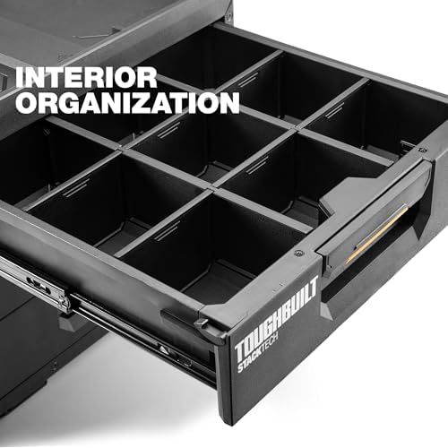 toughbuilt stacktech xl 3 drawer tool box, stackable, view 9