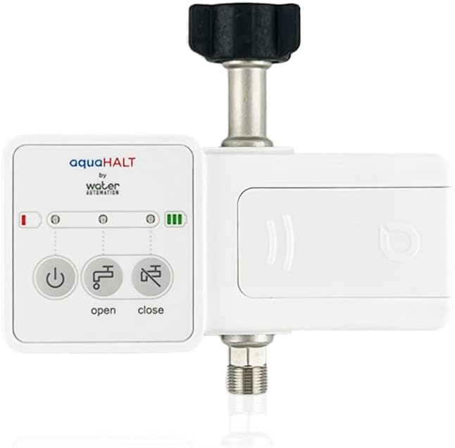 aquaHALT FLIP Smart Home Water Toilet Leak Detector Alarm and Automatic Shut by aquaHALT