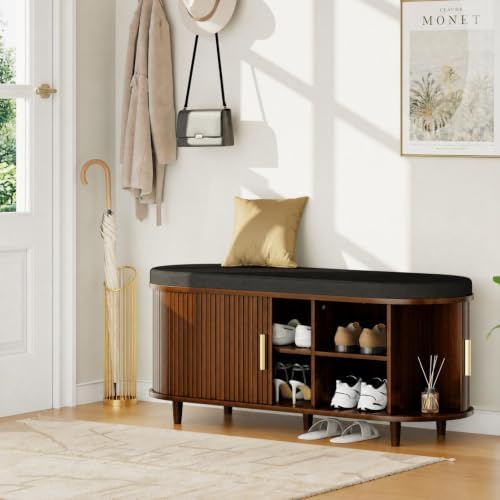 dhh 2-tier storage bench,wide shoe bench with thickened, view 9