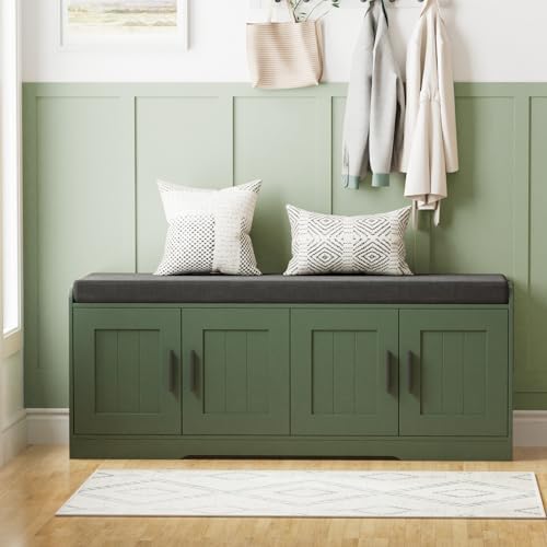 homleke shoe storage bench, 4 doors & thickened, view 9