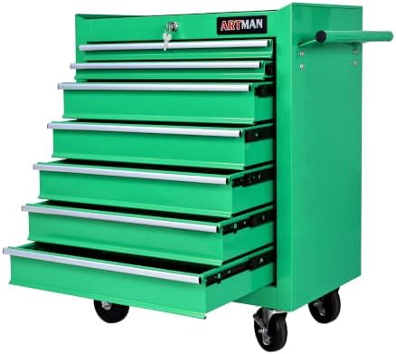 7 drawers rolling tool chest on wheels, multifunctional, view 9