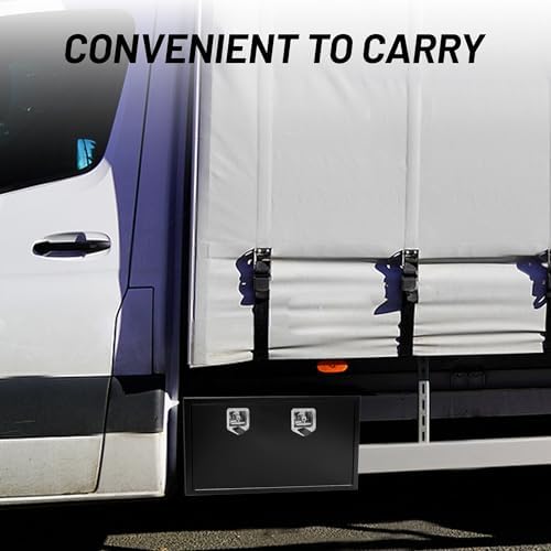 60 inch steel underbody truck tool box heavy, front angle view