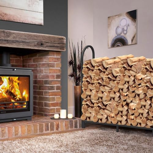 walensee 8ft firewood rack holder, heavy duty steel on a desk or shelf
