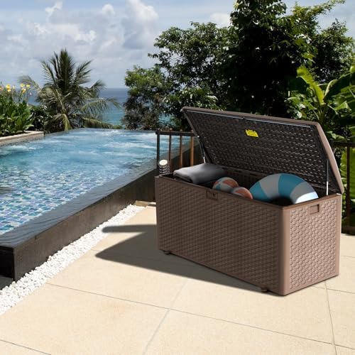 180 pro gallon waterproof outdoor storage bin resin, view 9