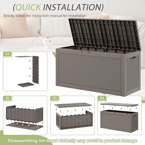 outdoor storage box, resin deck boxes indoor and, view 9