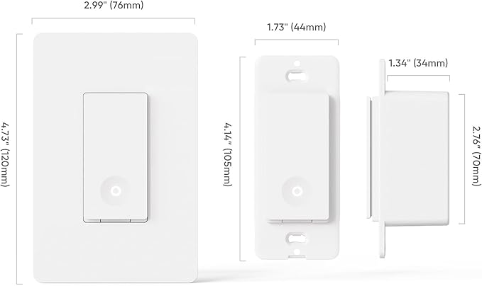 TREATLIFE Smart Switch 4 Pack, 2.4Ghz WiFi Light Switch Single-Pole, Neutral - Image 9