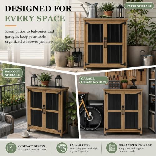 gowoodhut outdoor storage cabinet garden shed box for on a desk or shelf