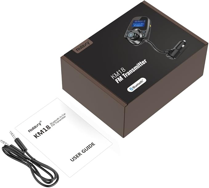 Nulaxy Bluetooth Car FM Transmitter Audio Adapter Receiver Wireless Handsfree - Image 7