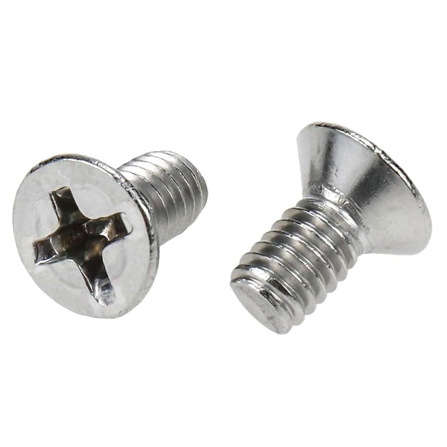 Kado 50pcs Cross Countersunk Head Screws M4-0.7x8mm Silver, Phillips Screws | M4x8 Flat Head Carbon Steel for Monitor Arm Mounting Wall Mounting Hardware Fastening Accessories
