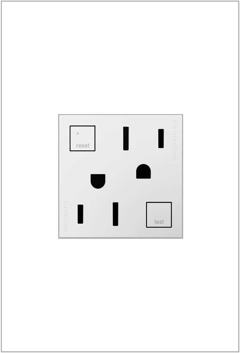 Legrand adorne Tamper-Resistant 15A GFCI Outlet, White AGFTR2152W4
