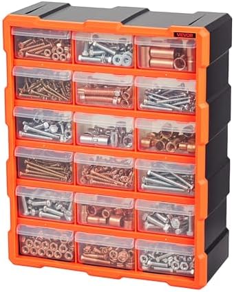 vevor 18-drawer storage organizer, plastic, drawer storage cabinet, view 9