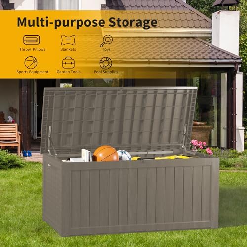 300 gallon resin large deck box organization and, view 9