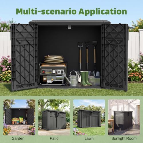 lhbcraft large outdoor storage cabinet 51 cu ft on a desk or shelf