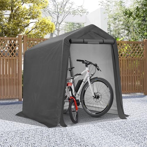 coveronics 6' x 7' outdoor portable storage shelter, view 9