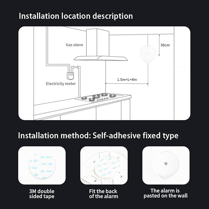 4-in-1 Carbon Monoxide Detector, Wireless Battery CO and Gas Alarm - Image 7