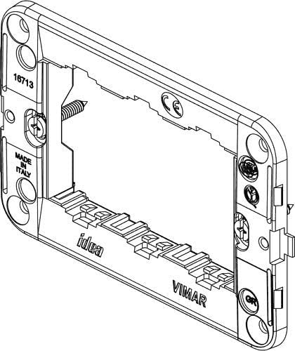 Vimar 16713 3-Module Mounting Frame, Grey