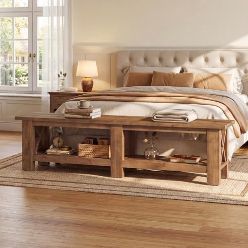 70.87" solid wood entryway shoe bench, extra long, view 9
