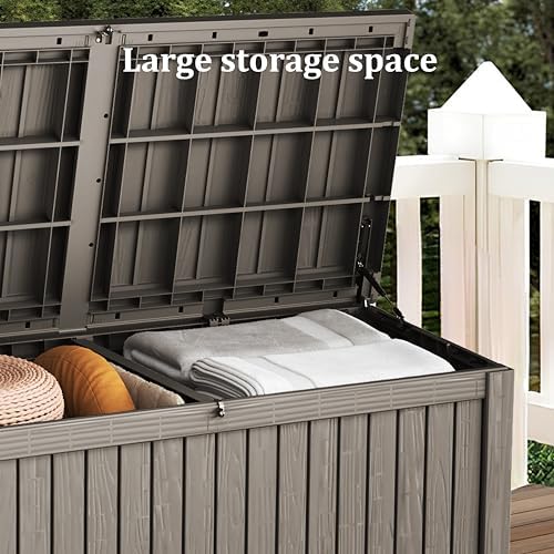 180 gallon resin large deck box organization and, view 9