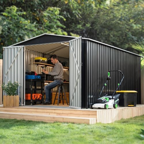 polar aurora 8 x 12 ft outdoor storage on a desk or shelf