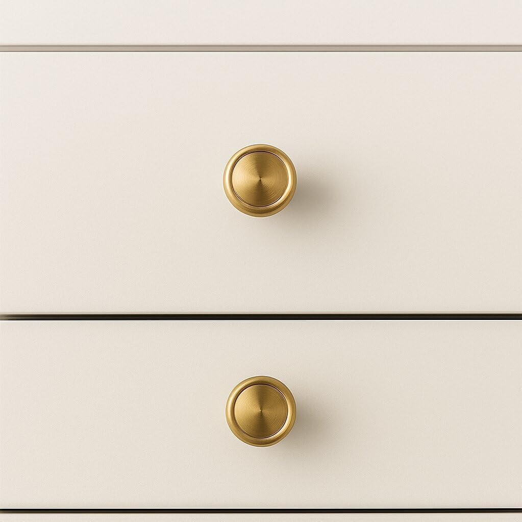 10 Pack Champagne Bronze Cabinet Knobs, 1-1/4 Inch Zinc Alloy Knob | Modern Furniture Hardware, Single Hole Hardware Handles Kitchen Cabinet Dresser Knob, Drawer Knobs
