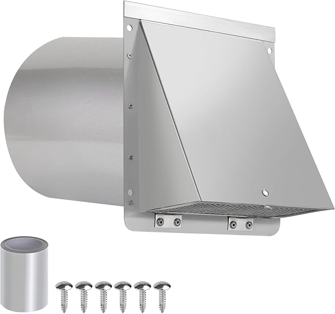 8 Inch Wall Vent, Hooded Wall Vent - Image 9