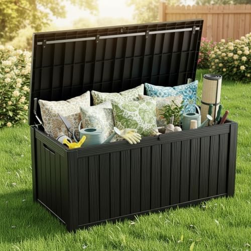 makino 152 gallon resin outdoor storage box, waterproof, view 9