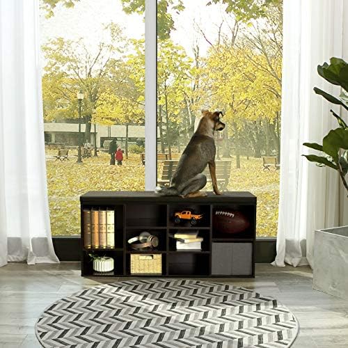 vasagle shoe bench with cushion, 10 compartments, 11.8, view 10