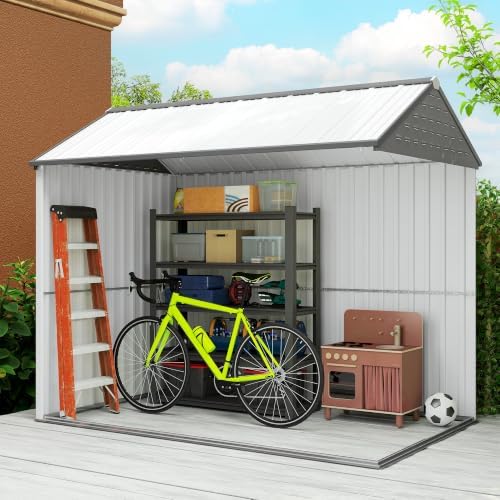 outsunny 8' x 6' outdoor storage shed metal, view 9