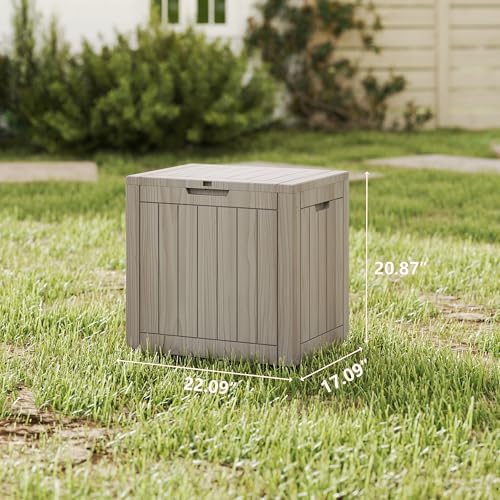 35 gallon outdoor cushion storage deck boxes outdoor on a desk or shelf