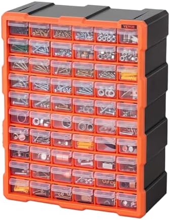 vevor 60-drawer storage organizer, plastic, drawer storage cabinet, view 9