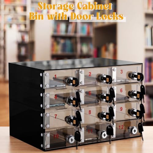layhit 12 slots cell phone locker box for on a desk or shelf