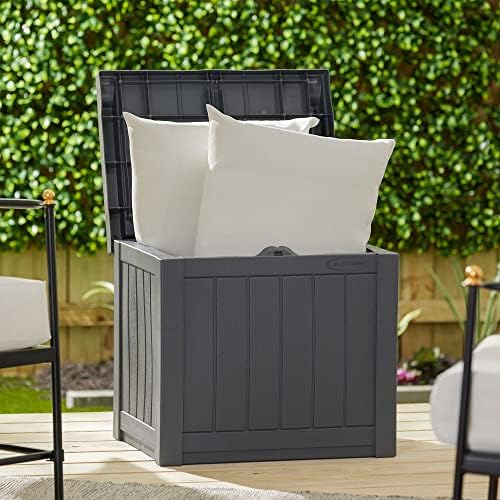 suncast 4 pack small deck box storage w/bench, view 9