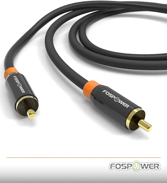 FosPower Digital Audio Coaxial Cable Premium S/PDIF RCA Male to RCA Male - Image 5