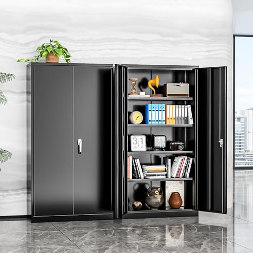 intergreat storage cabinet with doors and shelves, metal, view 9