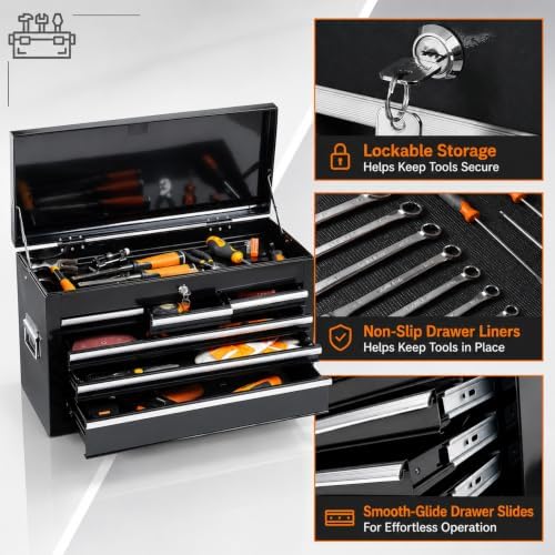 rolling tool chest - 8 drawers tool box on a desk or shelf