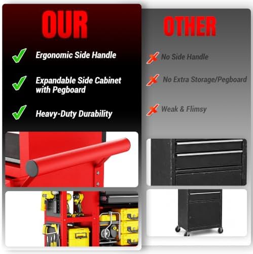 ldhthopi 8-drawer rolling tool chest, 3-in-1 modular tool, view 9