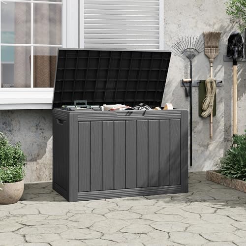 outdoor storage waterproof deck box for patio (50 on a desk or shelf