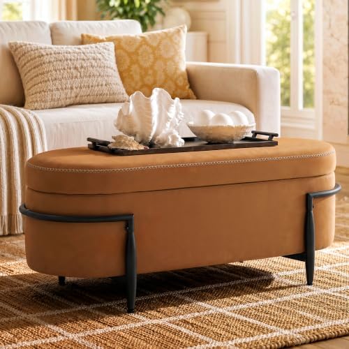 modernmate 42.7" storage ottoman bench, end of bed, view 9