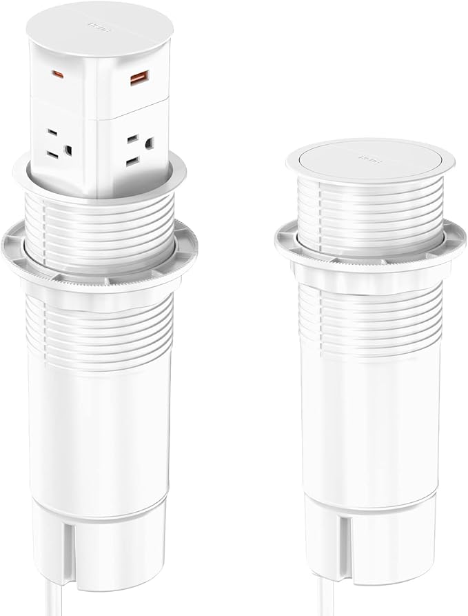 Pop Up Outlet for Countertop, Recessed Power Strip, Power Grommet 3.15 inch - Image 8