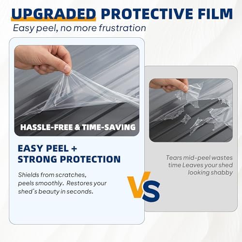 udpatio 10x8 ft outdoor storage shed, metal shed, view 9