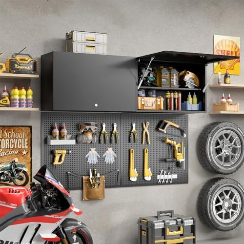 garage wall cabinet, metal tool cabinet with lock&adjustable, view 9
