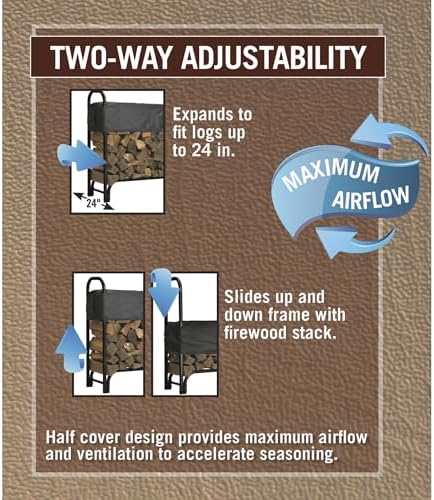 shelterlogic 4' adjustable heavy duty outdoor firewood rack, package contents