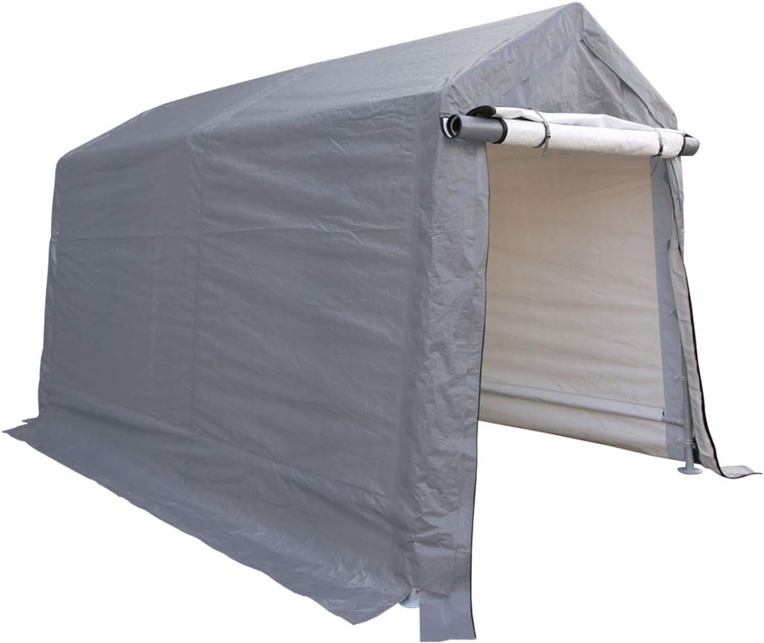 impact canopy 7x12 portable shed, grey, main product view
