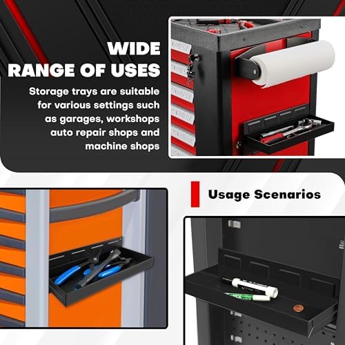 c&t 4-piece magnetic toolbox shelf, tray and holder on a desk or shelf
