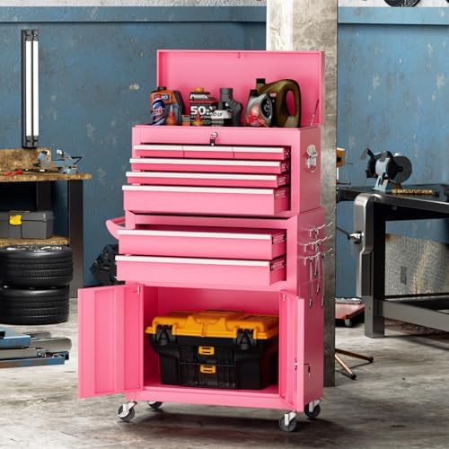 crownland 8 drawer rolling tool chest with wheels, view 9